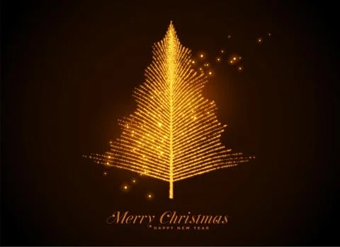 Sparkle christmas tree or leaf background Stock Illustration