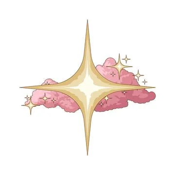 Sparkle cloud illustration Stock Illustration