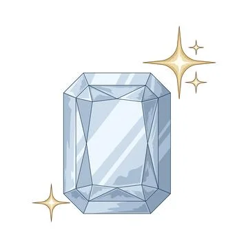 Sparkle diamond illustration Stock Illustration