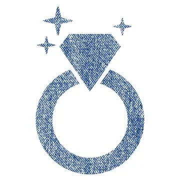 Sparkle Diamond Ring Fabric Textured Icon Illustrazione stock