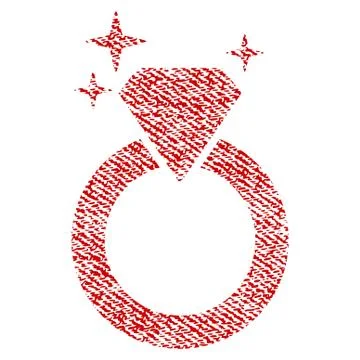Sparkle Diamond Ring Fabric Textured Icon Illustrazione stock