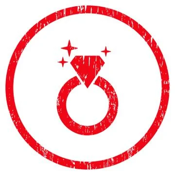 Sparkle Diamond Ring Rounded Grainy Texture Icon 스톡 일러스트