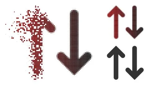 Sparkle Dot Halftone Flip Vertical Icon Illustrazione stock