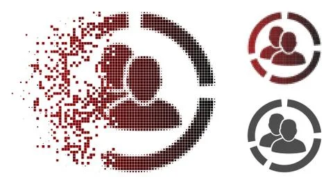 Sparkle Dot Halftone User Diagram Icon 库存插图