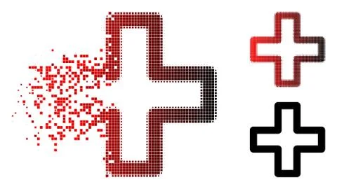 Sparkle Dotted Halftone Plus Icon Illustrazione stock