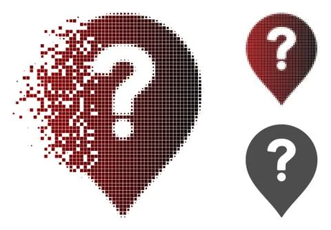Sparkle Dotted Halftone Question Marker Icon 库存插图