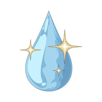 Sparkle drop illustration Ilustração Stock