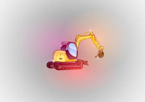 Sparkle excavator Stock Illustration