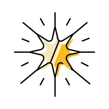 Sparkle explosion effect graphic icon with rays 스톡 일러스트