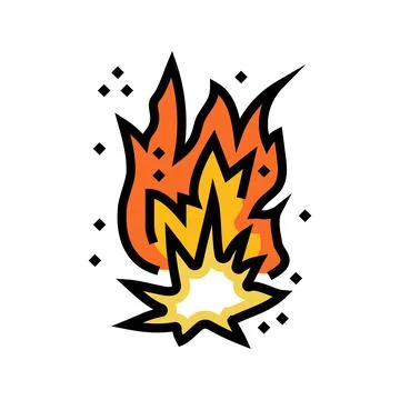 Sparkle fire color icon vector illustration Illustrazione stock