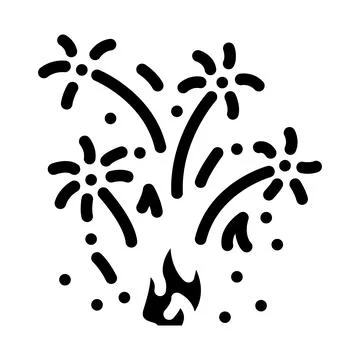 Sparkle fire glyph icon vector illustration Illustrazione stock