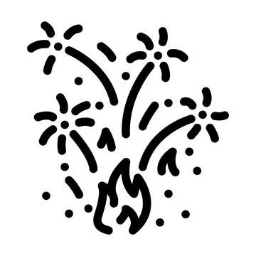 Sparkle fire line icon vector illustration Stock Illustration