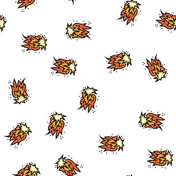 Sparkle fire vector seamless pattern Stock Illustration