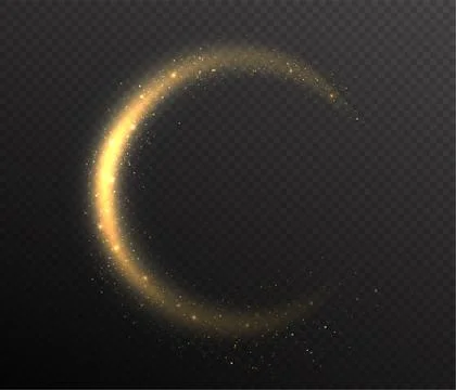 Sparkle glitter rounded tail. Glow dust wave in the air Stock Illustration