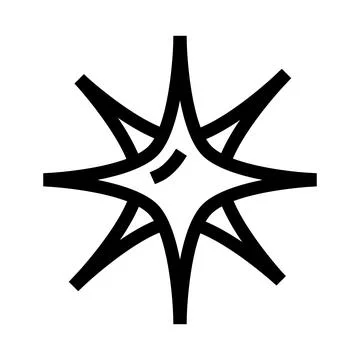 Sparkle icon representing light, glitter, and explosion Stock Illustration