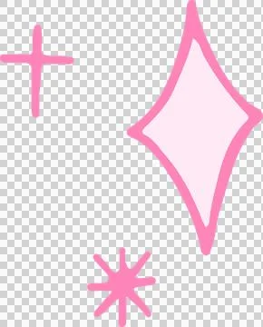 Sparkle icons are floating in flat design, with plus, starburst, diamond on Stock Illustration