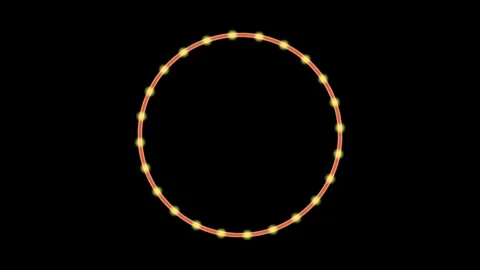 The sparkle of light moving around the glowing circle Stock Footage 322710470