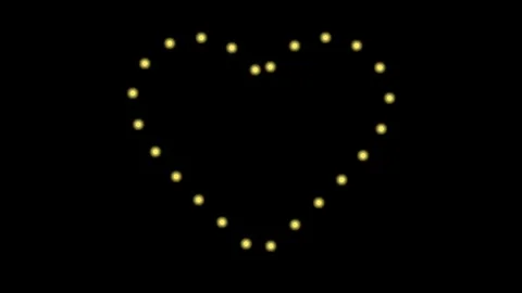 The sparkle of light moving to form a heart Stock Footage 322710475