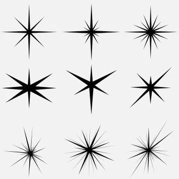 Sparkle lights Stars - vector Stock Illustration