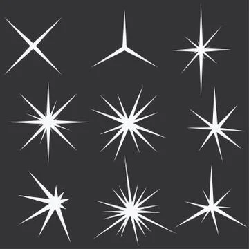 Sparkle lights Stars - vector Stock Illustration
