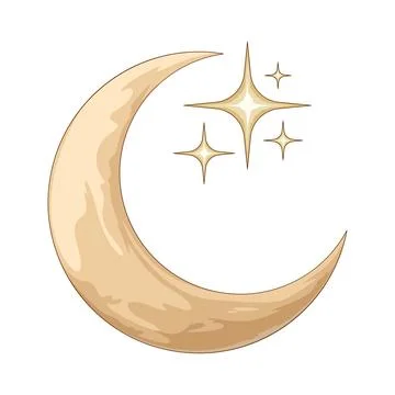 Sparkle moon illustration Stock Illustration