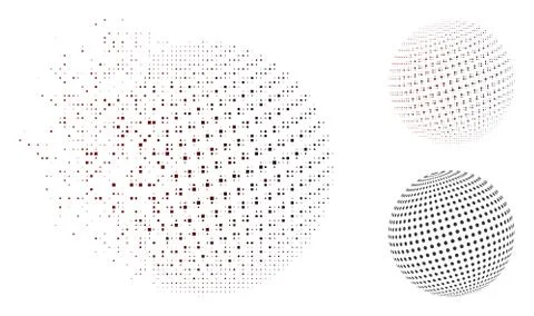 Sparkle Pixel Halftone Abstract Dot Sphere Icon イラスト素材