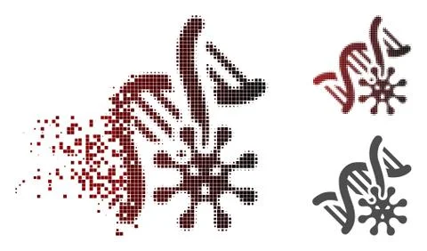 Sparkle Pixel Halftone Genetics Icon イラスト素材