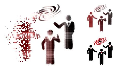 Sparkle Pixel Halftone Space Chat Icon Stock Illustration