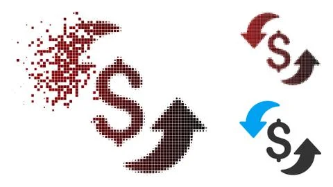 Sparkle Pixel Halftone Update Cost Icon イラスト素材