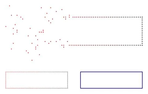 Sparkle Pixelated Halftone Rectangle Frame Icon 스톡 일러스트