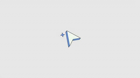Sparkle pointer cursor neubrutalism UI element animation Stock Footage 336186591