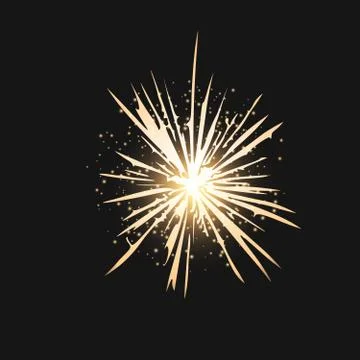 Sparkle realistic light effect. Stock Vector illustration isolated on white b Stock Illustration