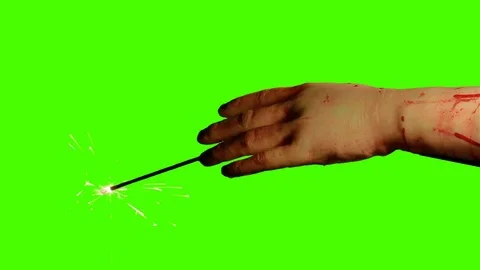 Sparkle on a severed hand Stock Footage 75879941