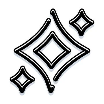 Sparkle shine icon representing clean brilliant effect Stock Illustration