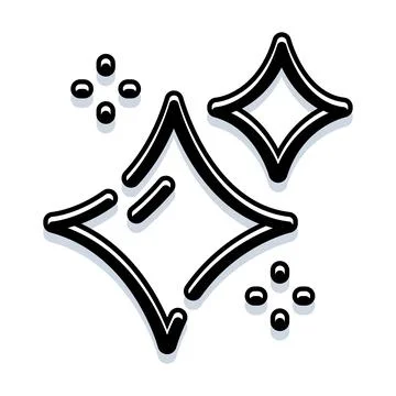 Sparkle shine symbol representing clean bright surface Stockillustratie