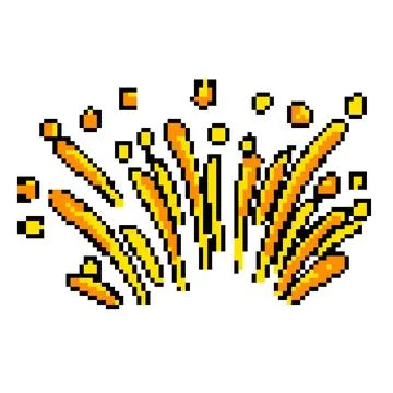 Sparkle sparkles pixel art vector illustration Stock Illustration