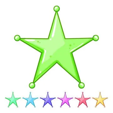 Sparkle star cartoon vector graphic Stock Illustration