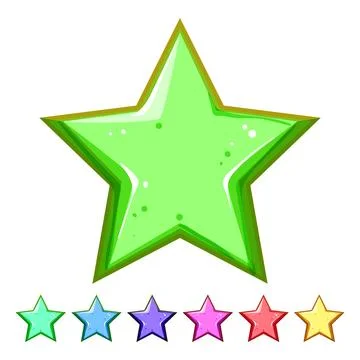 Sparkle star cartoon vector graphic Stock Illustration
