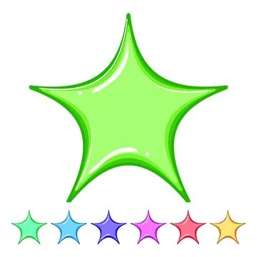 Sparkle star cartoon vector graphic Stock Illustration