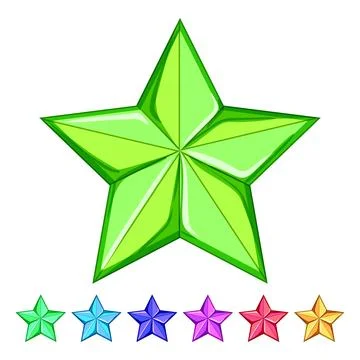 Sparkle star cartoon vector graphic Stock Illustration