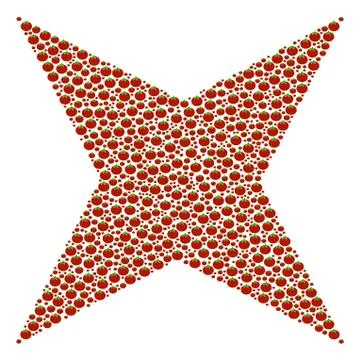 Sparkle Star Collage of Tomato Stock Illustration