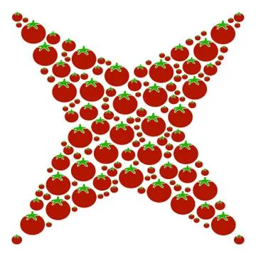 Sparkle Star Collage of Tomato Stock Illustration