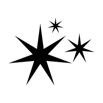 Sparkle star icon, vector abstract element of sparkling star symbol illustr.. Stock Illustration