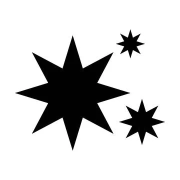 Sparkle star icon, vector abstract element of sparkling star symbol illustr.. Stock Illustration