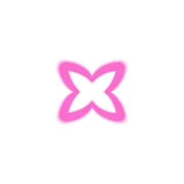 Sparkle star outline gradient blurred element, vector Y2K lilac soft flash Stock Illustration