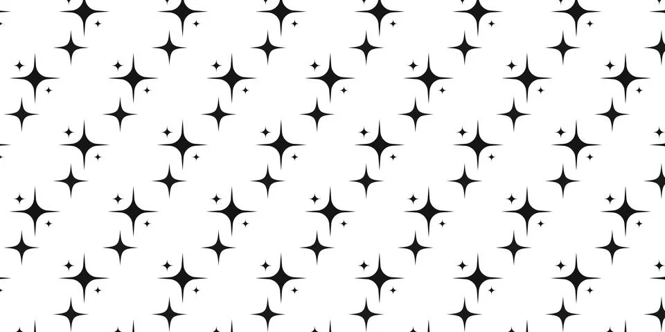 Sparkle Star Pattern for Light, Shine, and Decorative Backgrounds Stock Illustration