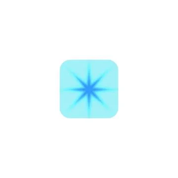 Sparkle star shape gradient blurred Y2K vector element, blue snowflake aura in 스톡 일러스트