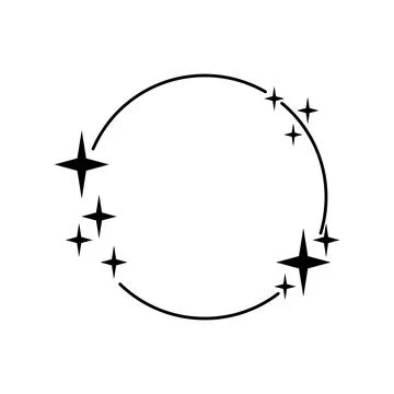 Sparkle starry frame cartoon vector illustration Stock Illustration