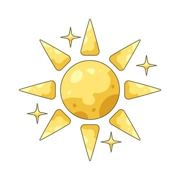 Sparkle sun Stock Illustration