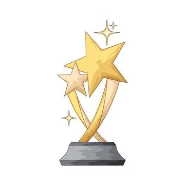 Sparkle trophy illustration Ilustración de archivo